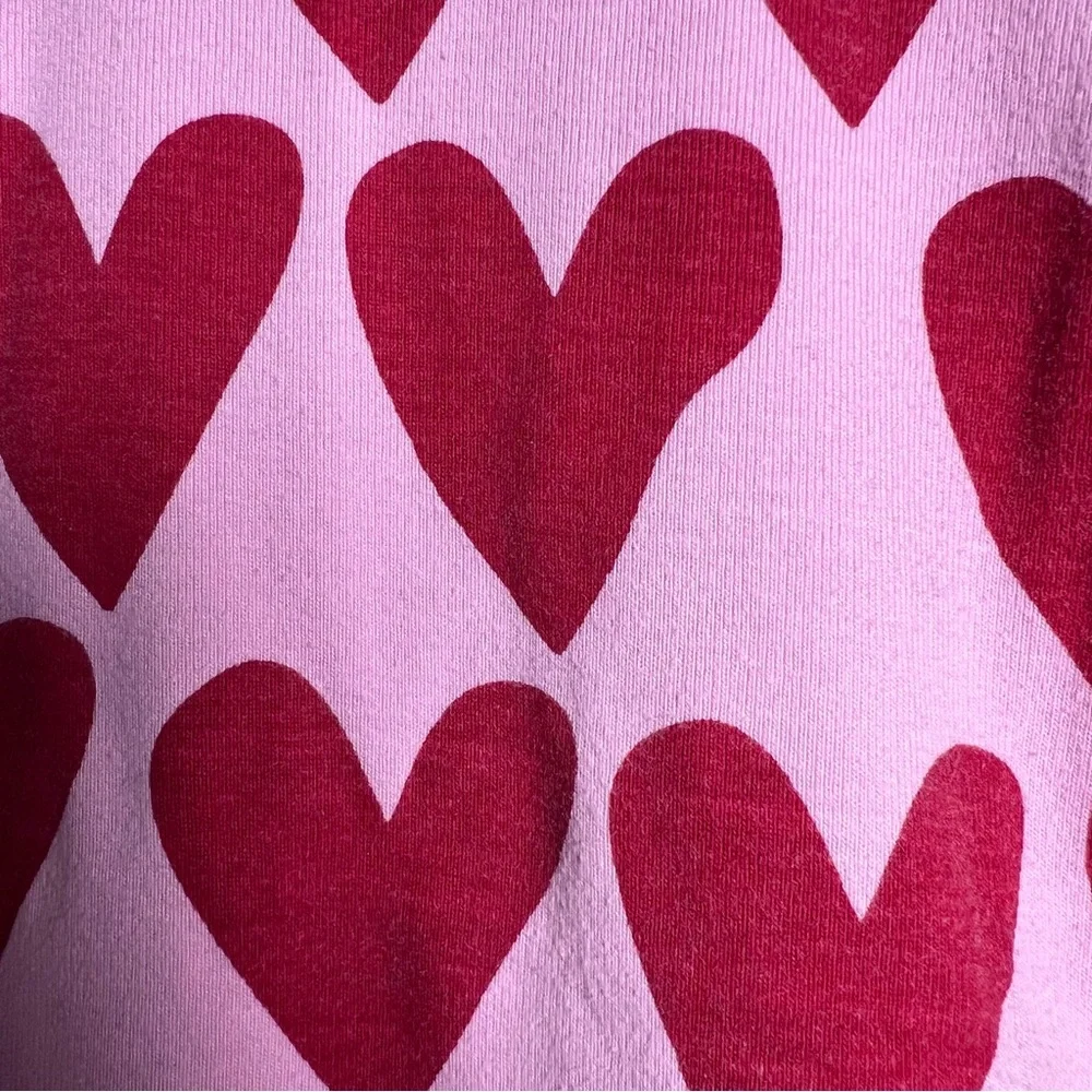 Hanna Andersson Kids Heart Pink‎ Matching Set Pajamas Size 8